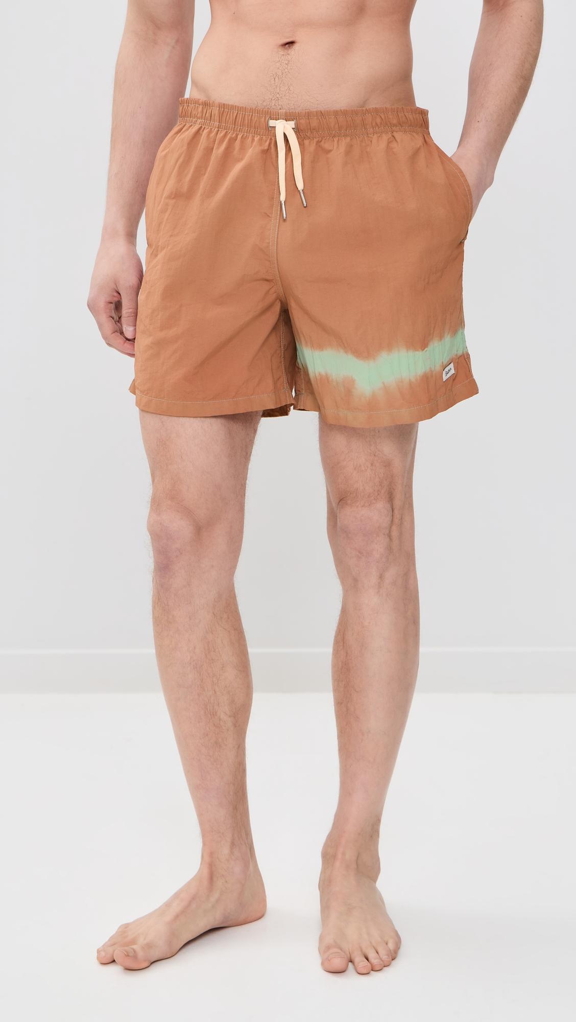 Caeterpillar x Bather Overdyed Swim Trunks 6" by BATHER