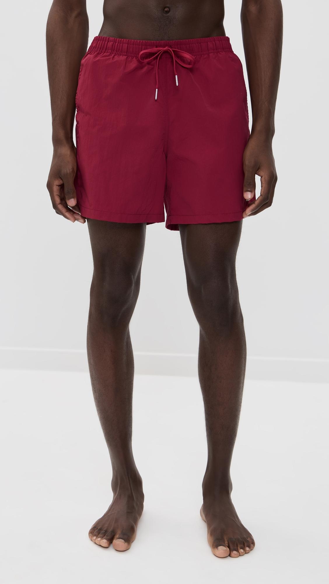 Solid Sangria Swim Trunks by BATHER