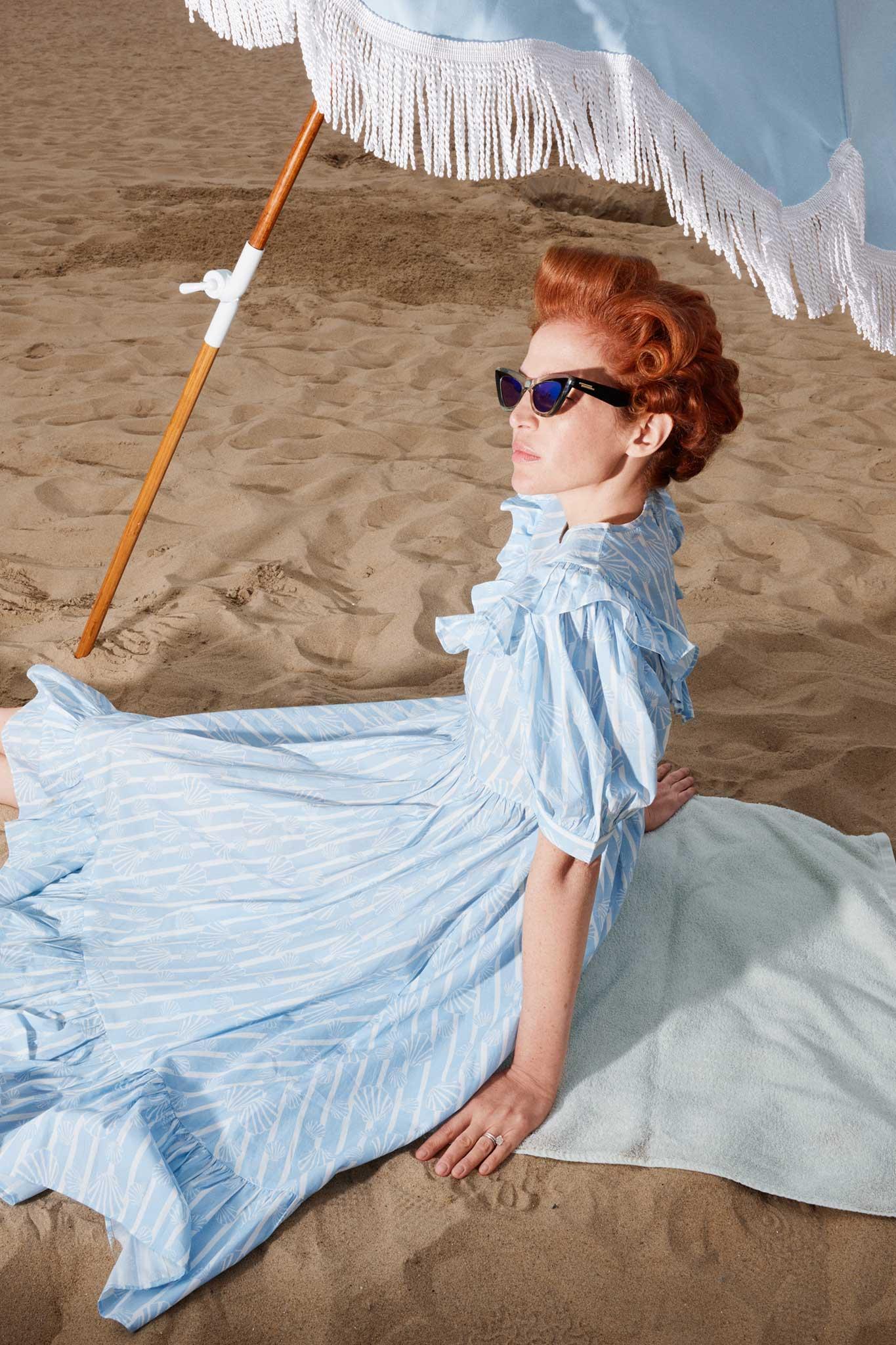 Laura Ashley x BATSHEVA May Dress in Honningtoft Shells by BATSHEVA