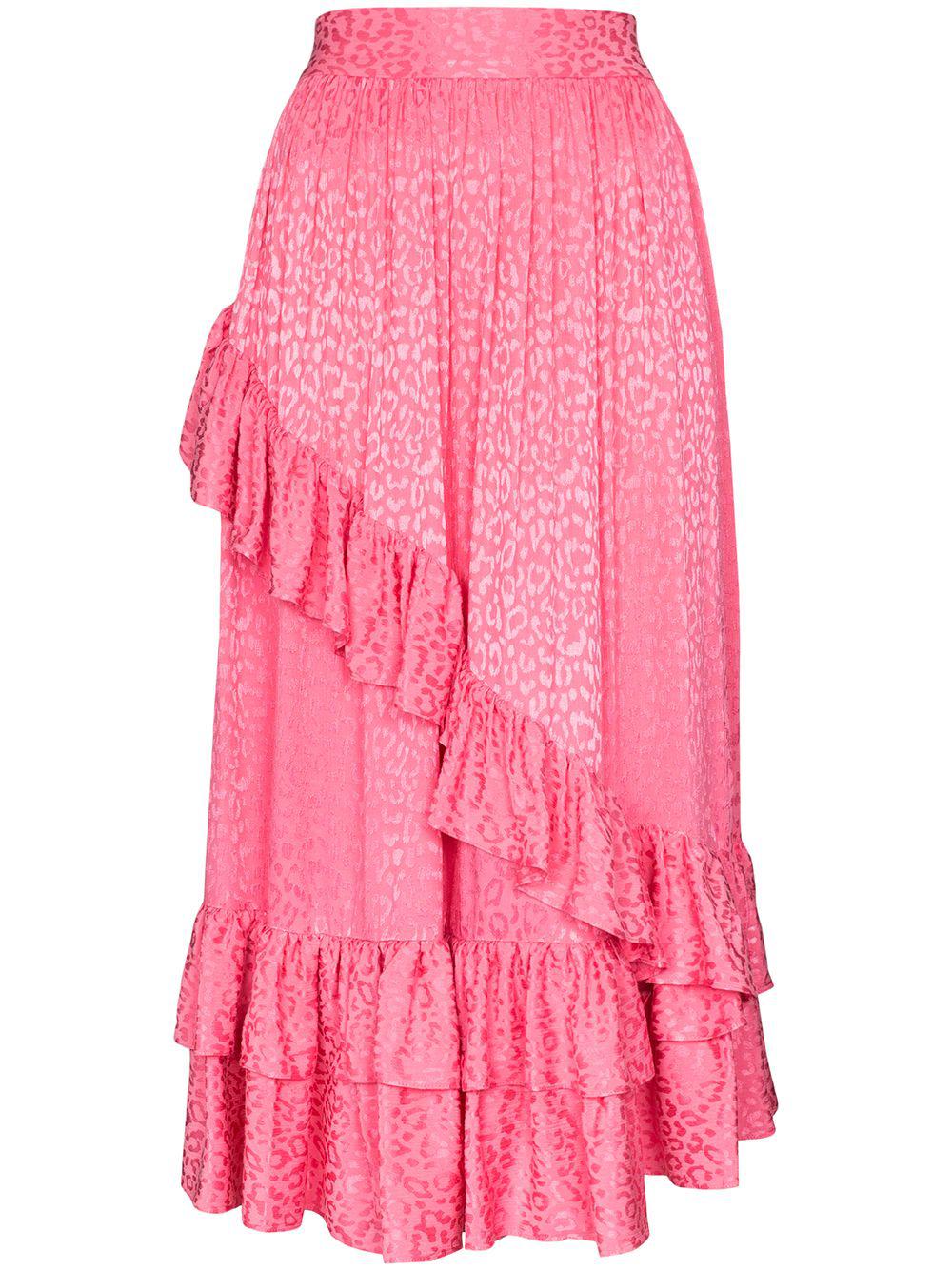 diagonal ruffle midi skirt by BATSHEVA