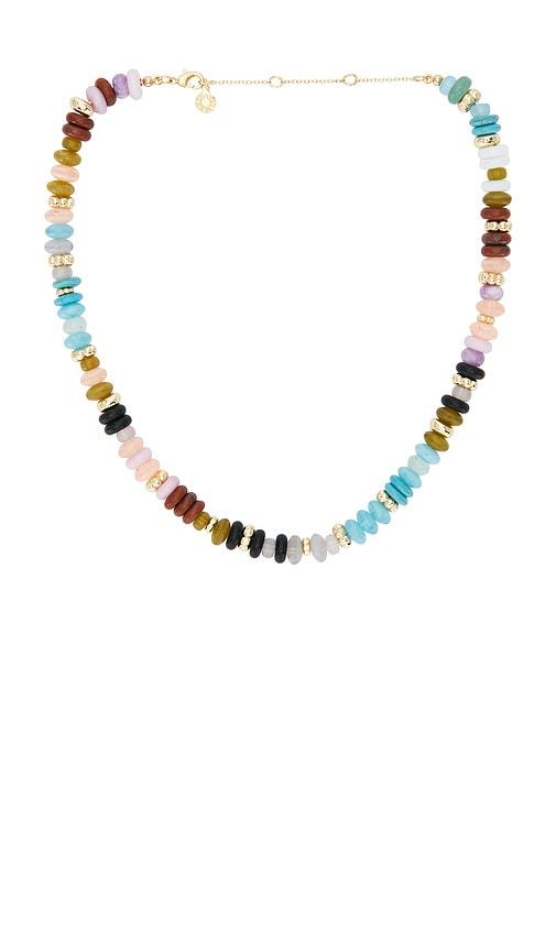 BaubleBar Beaded Strand Necklace in Teal,Olive by BAUBLEBAR