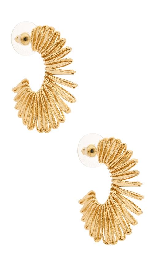 BaubleBar Callista Sunburst Earrings in Metallic Gold by BAUBLEBAR