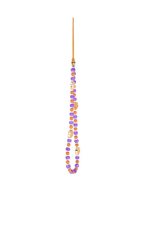 BaubleBar Clemson University Beaded Phone Charm in Purple,Pink by BAUBLEBAR