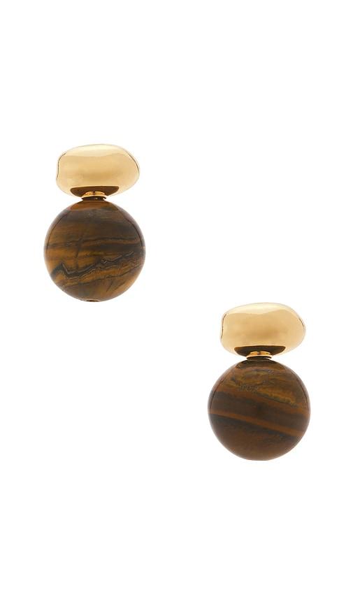 BaubleBar Nat Stud Earrings in Metallic Gold by BAUBLEBAR