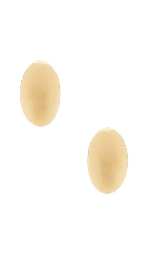 BaubleBar Oval Statement Stud Earrings in Metallic Gold by BAUBLEBAR
