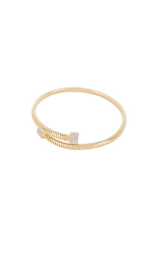 BaubleBar Pave Single Wrap Cuff in Metallic Gold by BAUBLEBAR