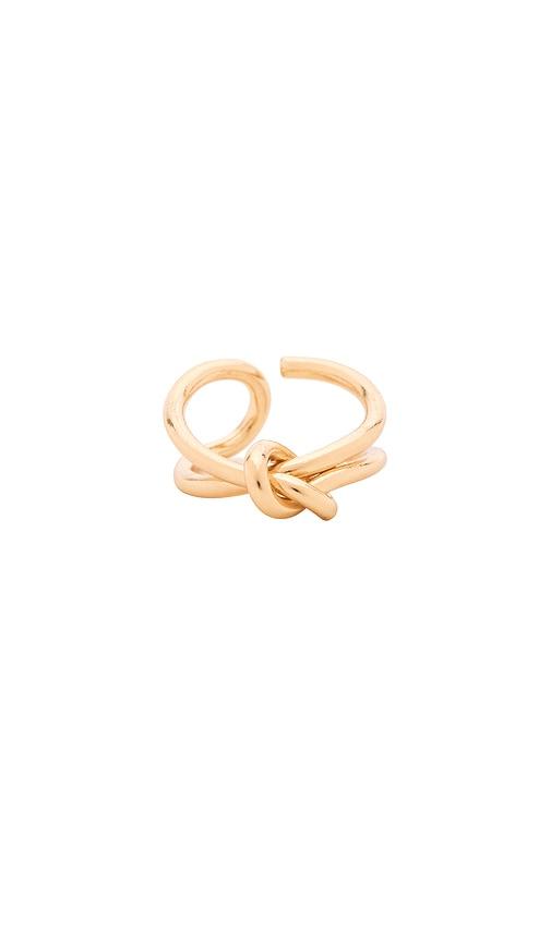 BaubleBar Ties Ring in Metallic Gold by BAUBLEBAR