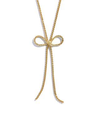 Gigi Crystal Bow Lariat Necklace by BAUBLEBAR
