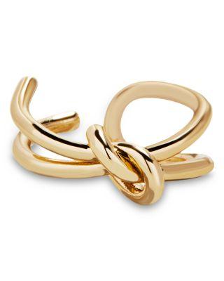Gold Ties Knotted Split Band Ring by BAUBLEBAR