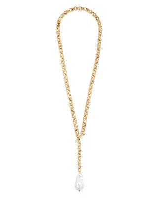 Teagan Imitation Pearl Lariat Necklace by BAUBLEBAR Teagan Imitation Pearl Lariat Necklace by BAUBLEBAR
