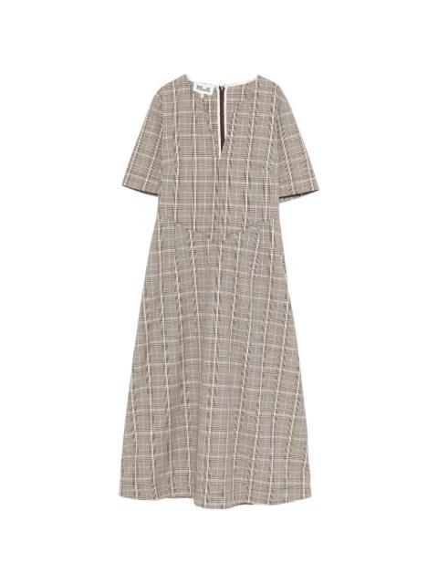 Avia checked V-neck midi dress by BAUM UND PFERDGARTEN