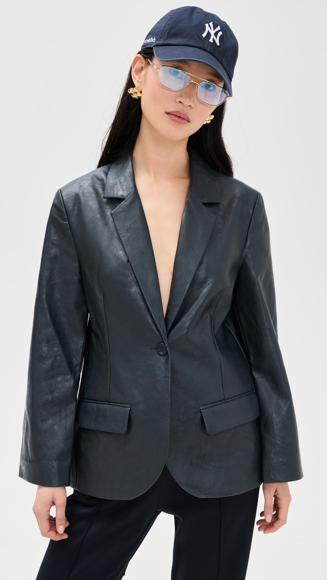 Benette Faux Leather Blazer by BAUM UND PFERDGARTEN