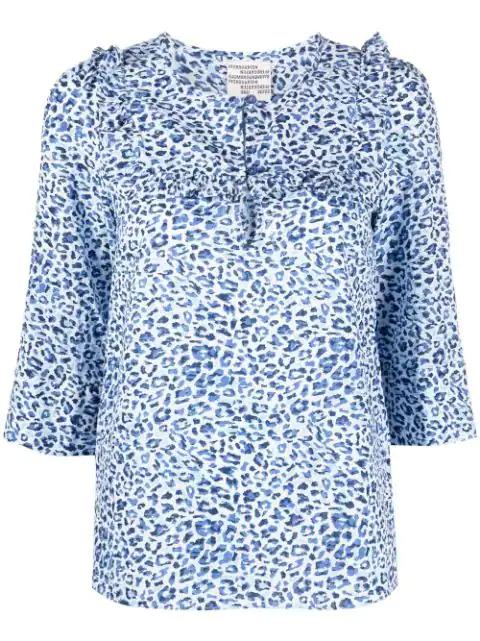 Maple leopard-print organic cotton blouse by BAUM UND PFERDGARTEN