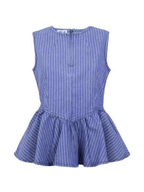 Merja pinstriped peplum blouse by BAUM UND PFERDGARTEN