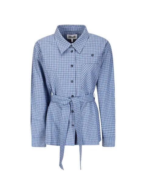 check belted shirt by BAUM UND PFERDGARTEN