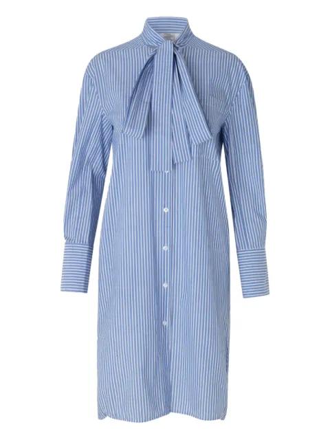 stripe tie-neck midi shirt dress by BAUM UND PFERDGARTEN