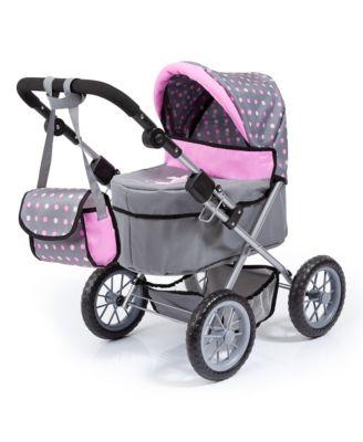 Trendy Doll Pram with Shoulder Bag - Ages 3+ by BAYER DESIGN