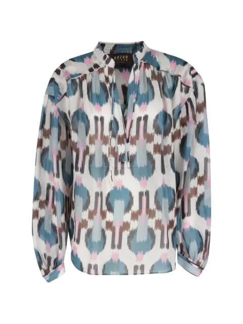 ikat tie blouse by BAZAR DELUXE