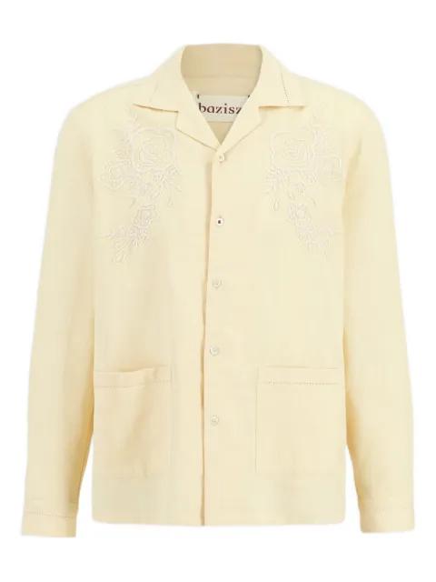 Cade floral-embroidered long-sleeve shirt by BAZISZT