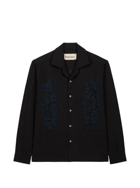 Duke floral-embroidered shirt by BAZISZT