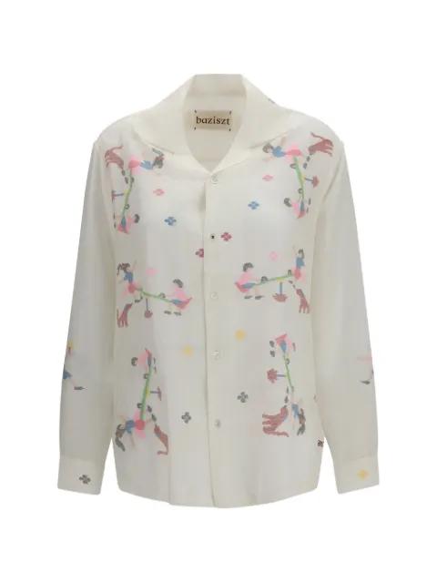 Joy Jam embroidered long-sleeve shirt by BAZISZT