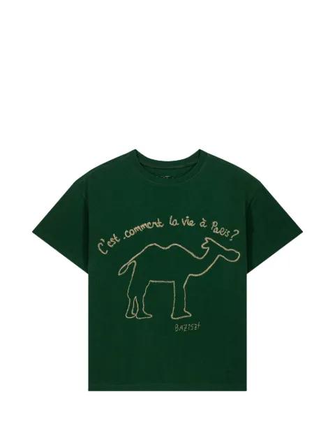 Kamy camel-print T-shirt by BAZISZT