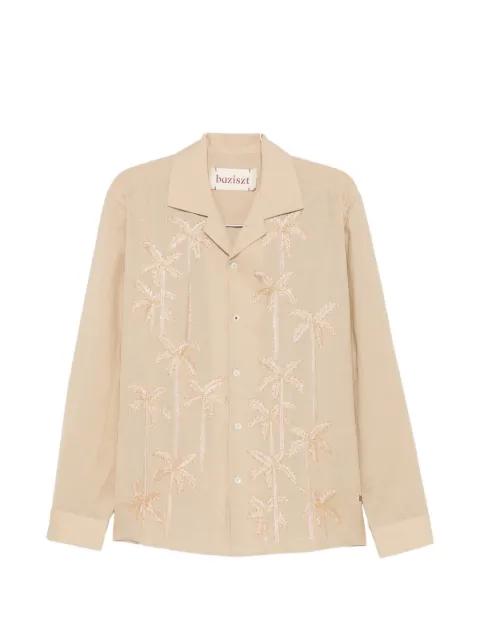 Palm Groove camp-collar shirt by BAZISZT