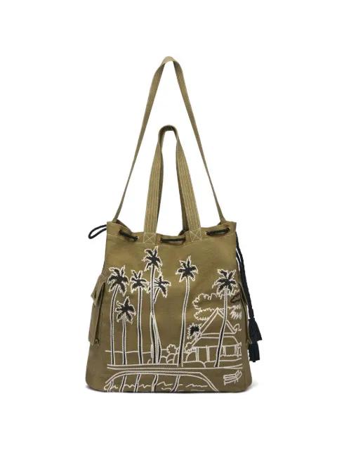 Palmor palm-tree graphic-print tote bag by BAZISZT