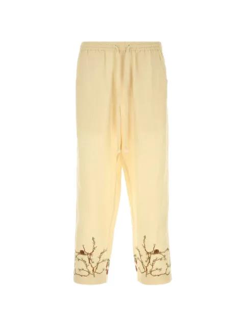 embroidery drawstring trousers by BAZISZT