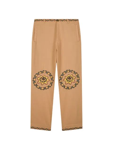floral embroidery trousers by BAZISZT