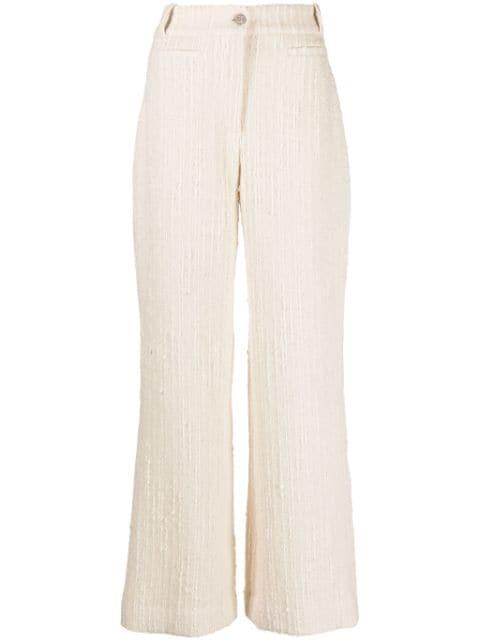 Amour tweed straight-leg trousers by BA&SH