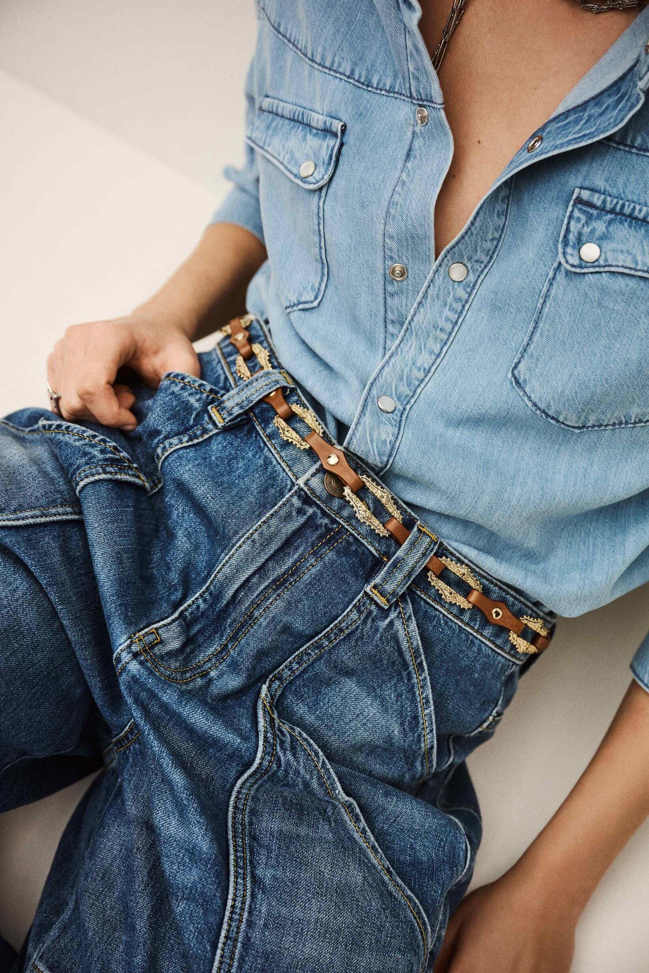 BAPTISTE leather statement belt by BA&SH