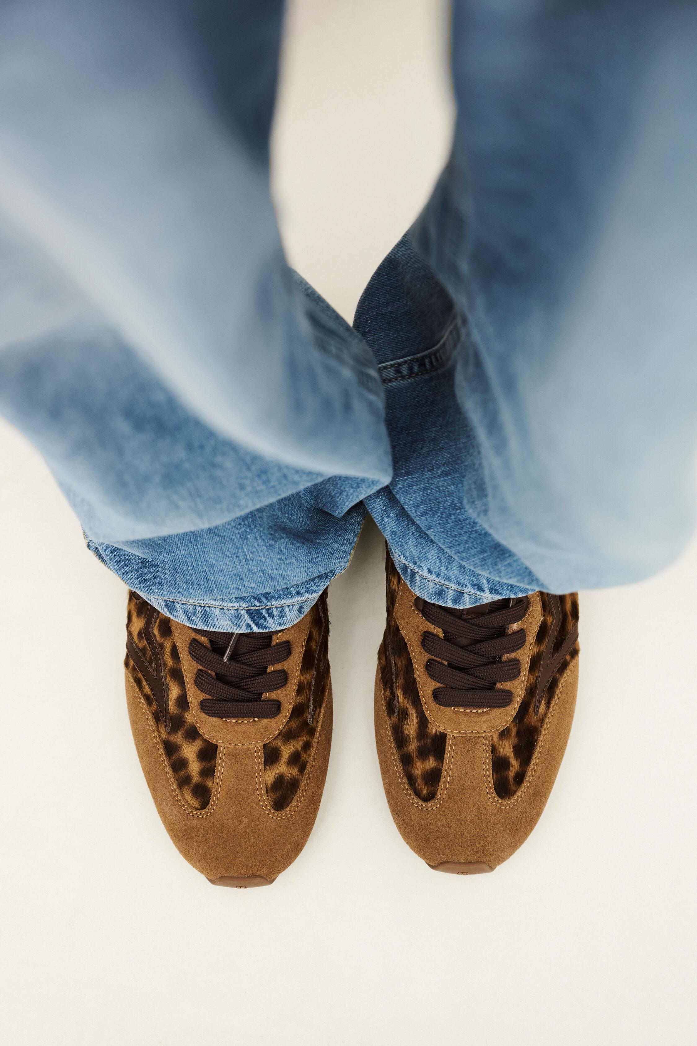 CELLESTE soft leather trainers by BA&SH
