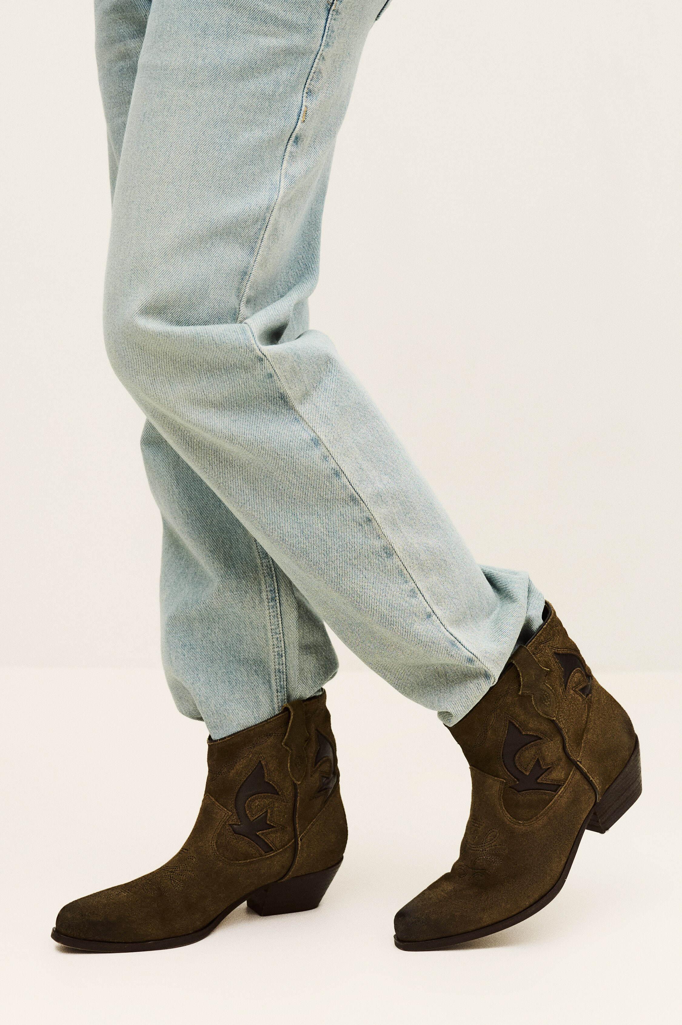 CURTIS suede cowboy ankle boots by BA&SH