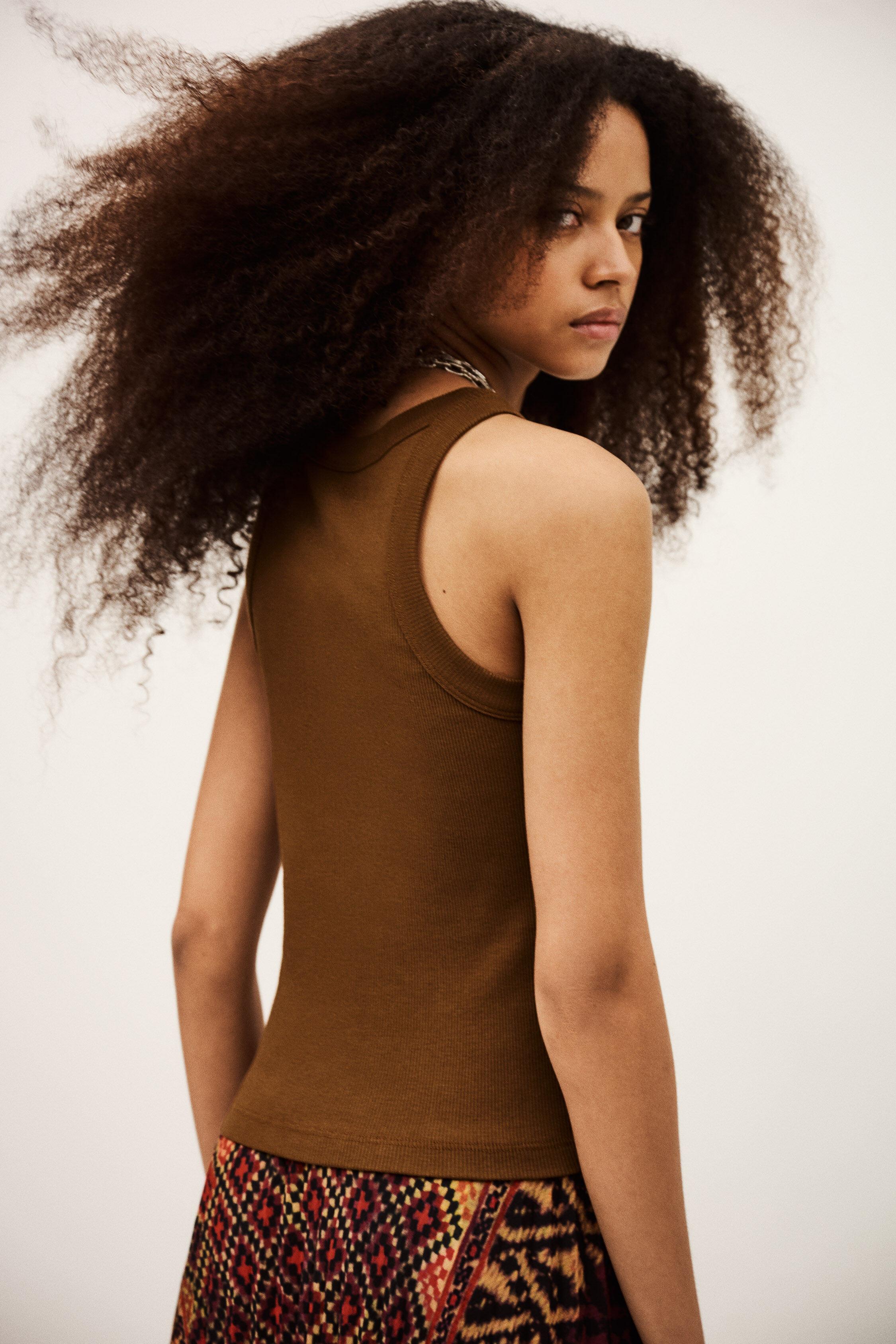 CYNDA ribbed cotton top by BA&SH