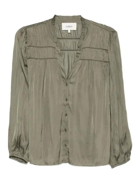Cess pleated button-up blouse by BA&SH