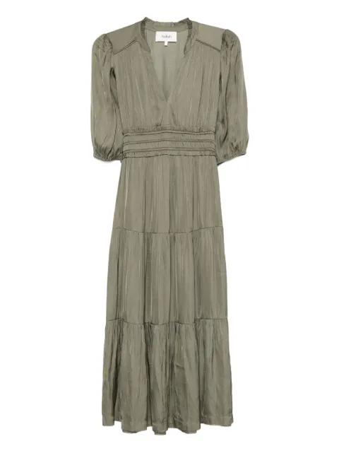 Cleli puff-sleeve tiered dress by BA&SH