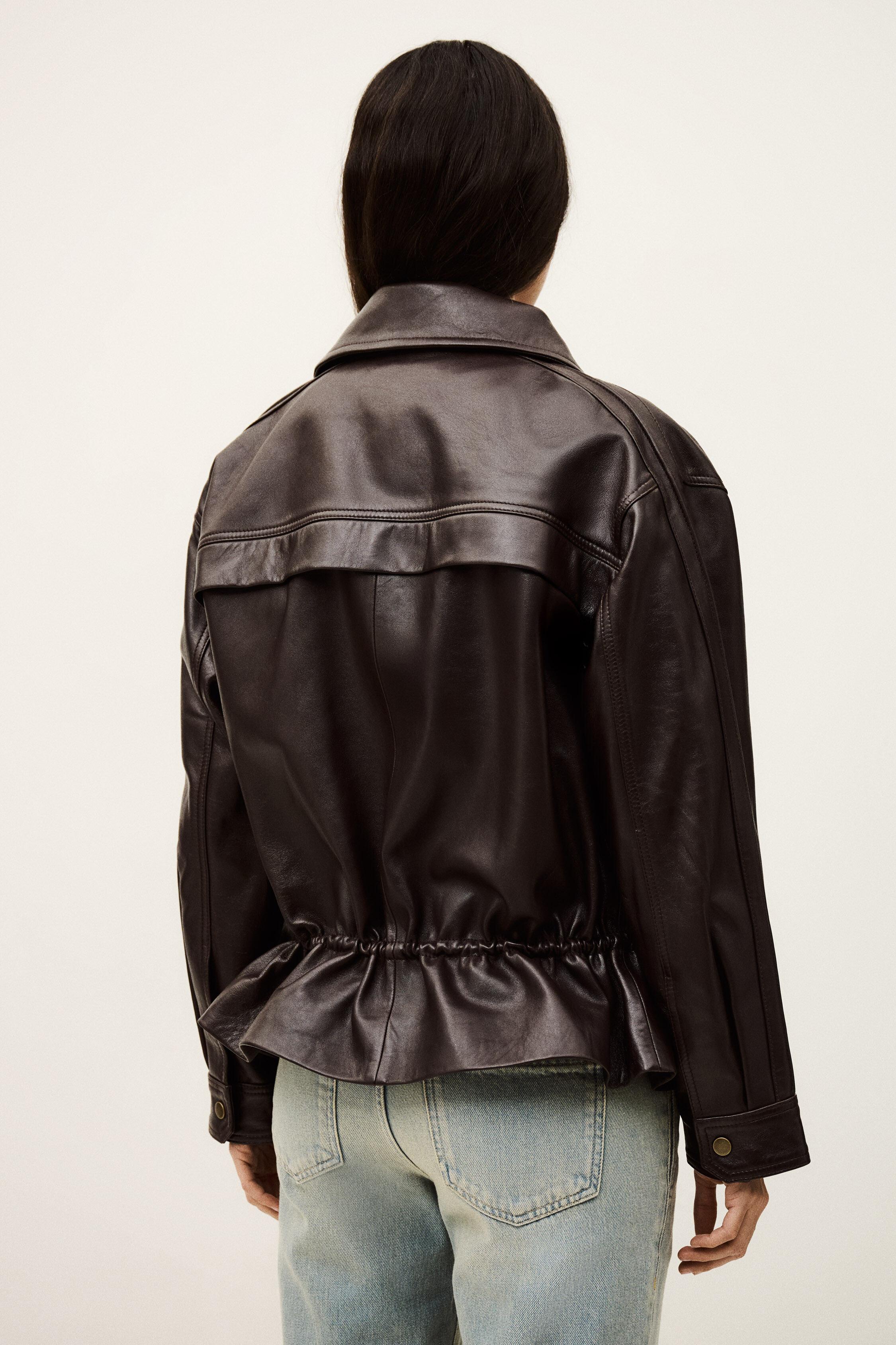 KASSIA oversize leather jacket by BA&SH