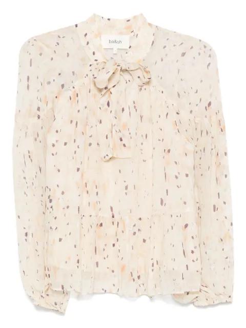 Kamala bow-detailed printed blouse by BA&SH