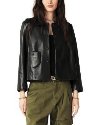 Leather Collared Jacket by BA&SH