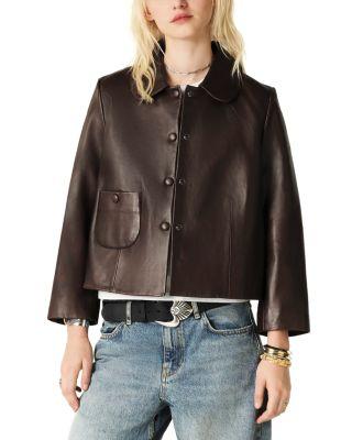 Leather Collared Jacket by BA&SH