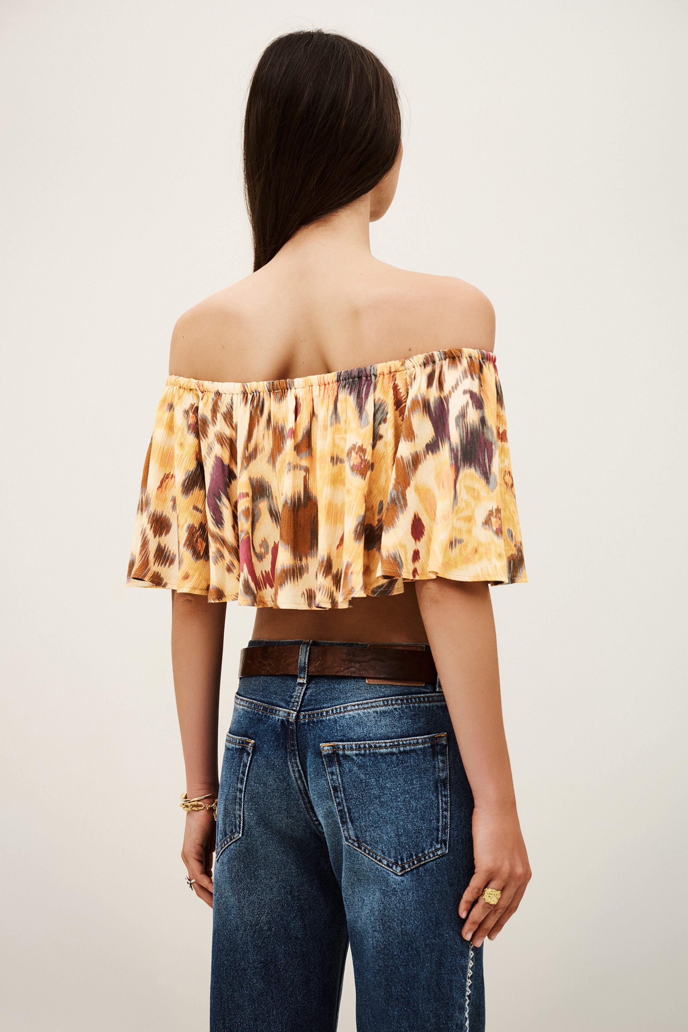 MANTHEA strapless ruffled top by BA&SH