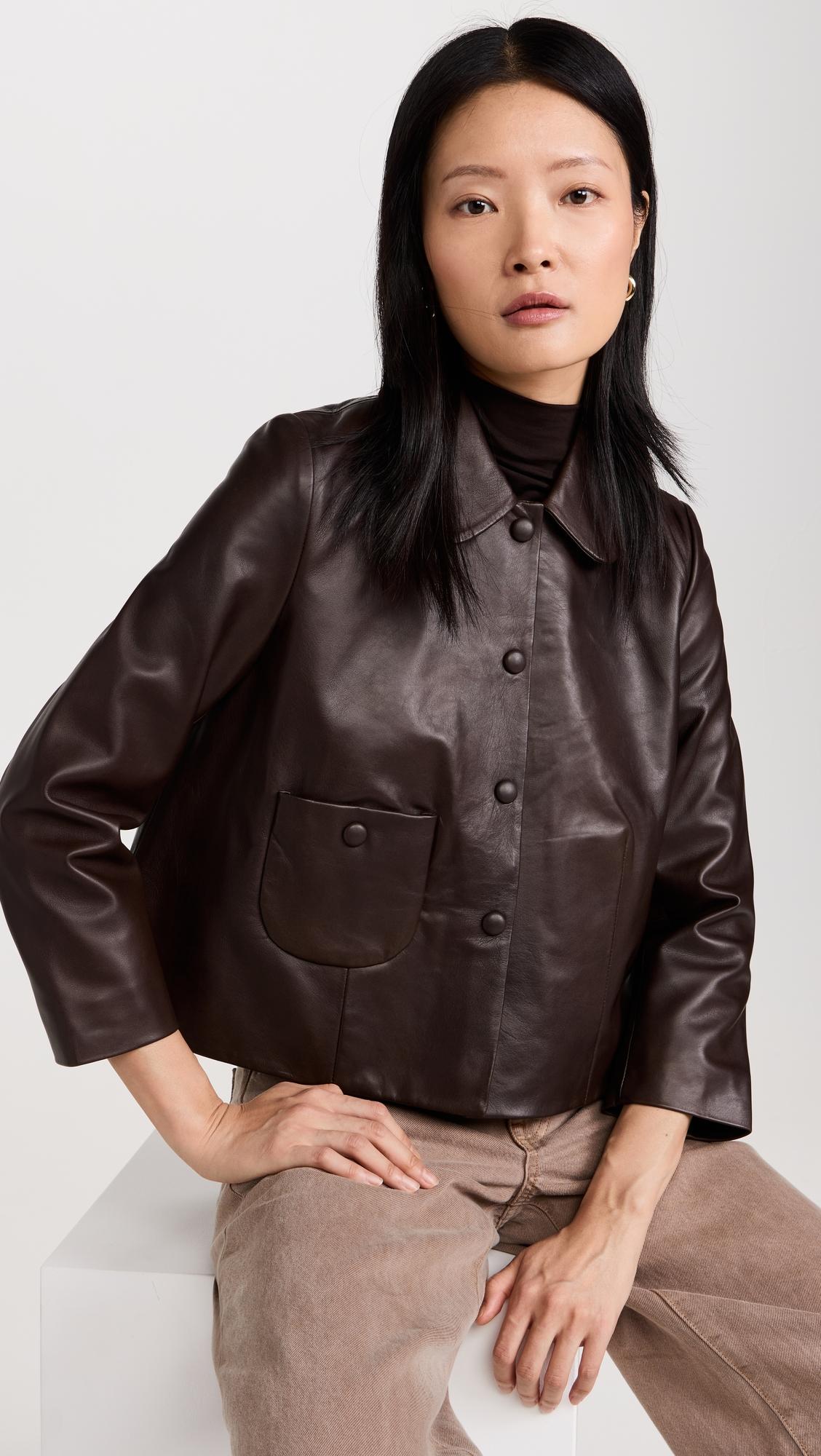 Milos Leather Jacket by BA&SH