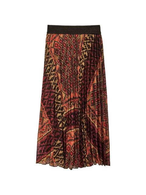 OLGIA geometric-print pleated skirt by BA&SH