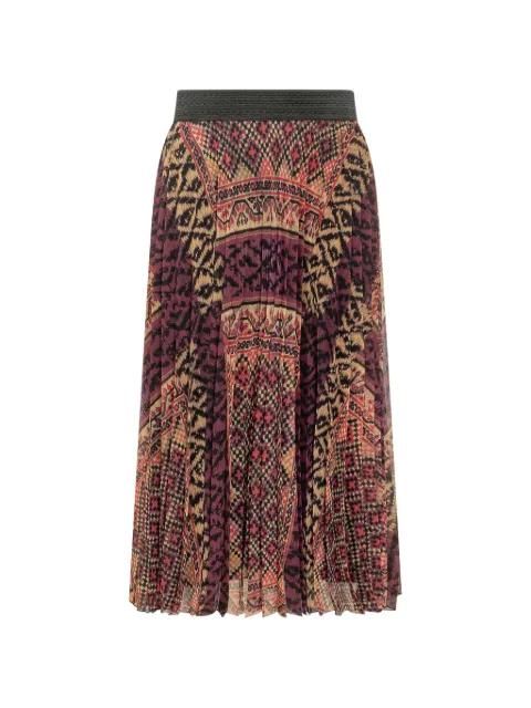 Olgia pleated patterned midi skirt by BA&SH