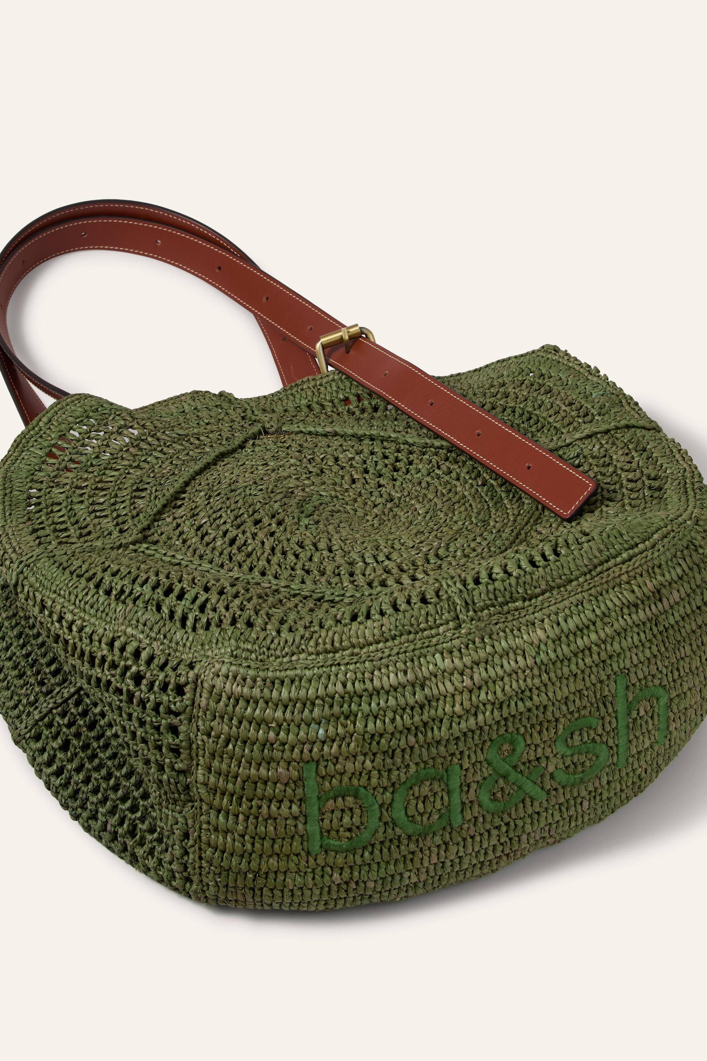 PALMA raffia straw bag by BA&SH