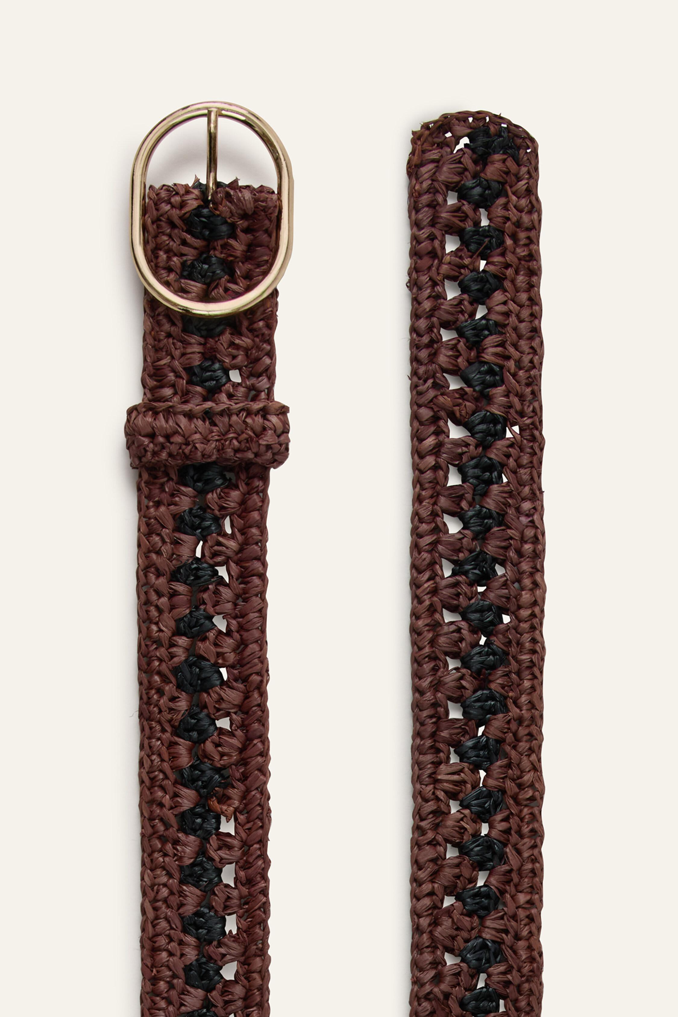 RAPHIA woven raffia belt by BA&SH