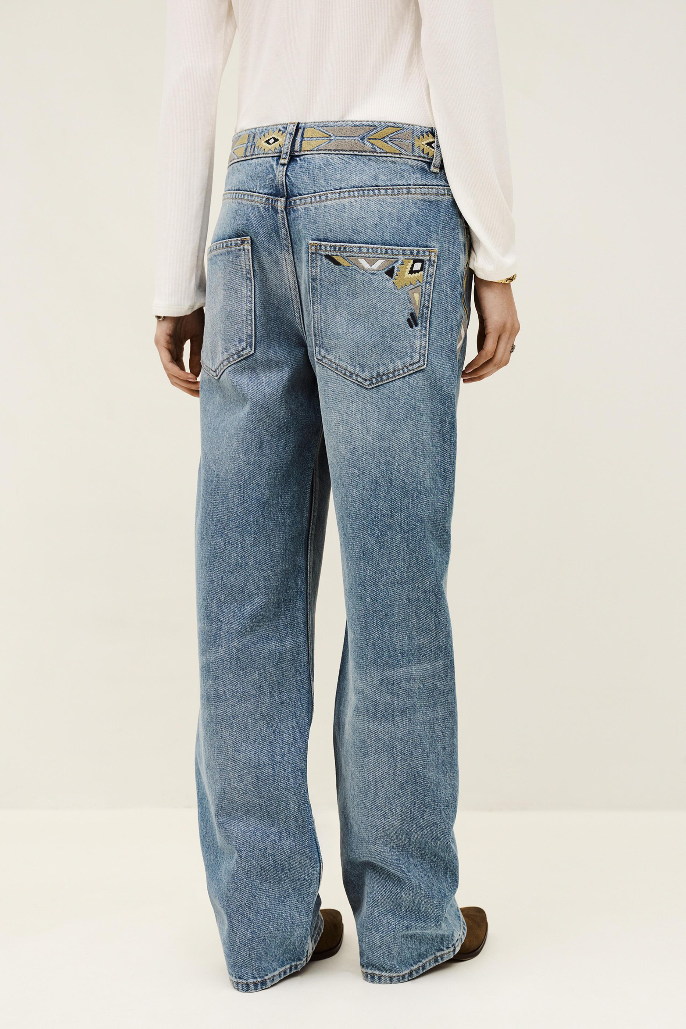 RIZIE faded straight-fit jeans by BA&SH