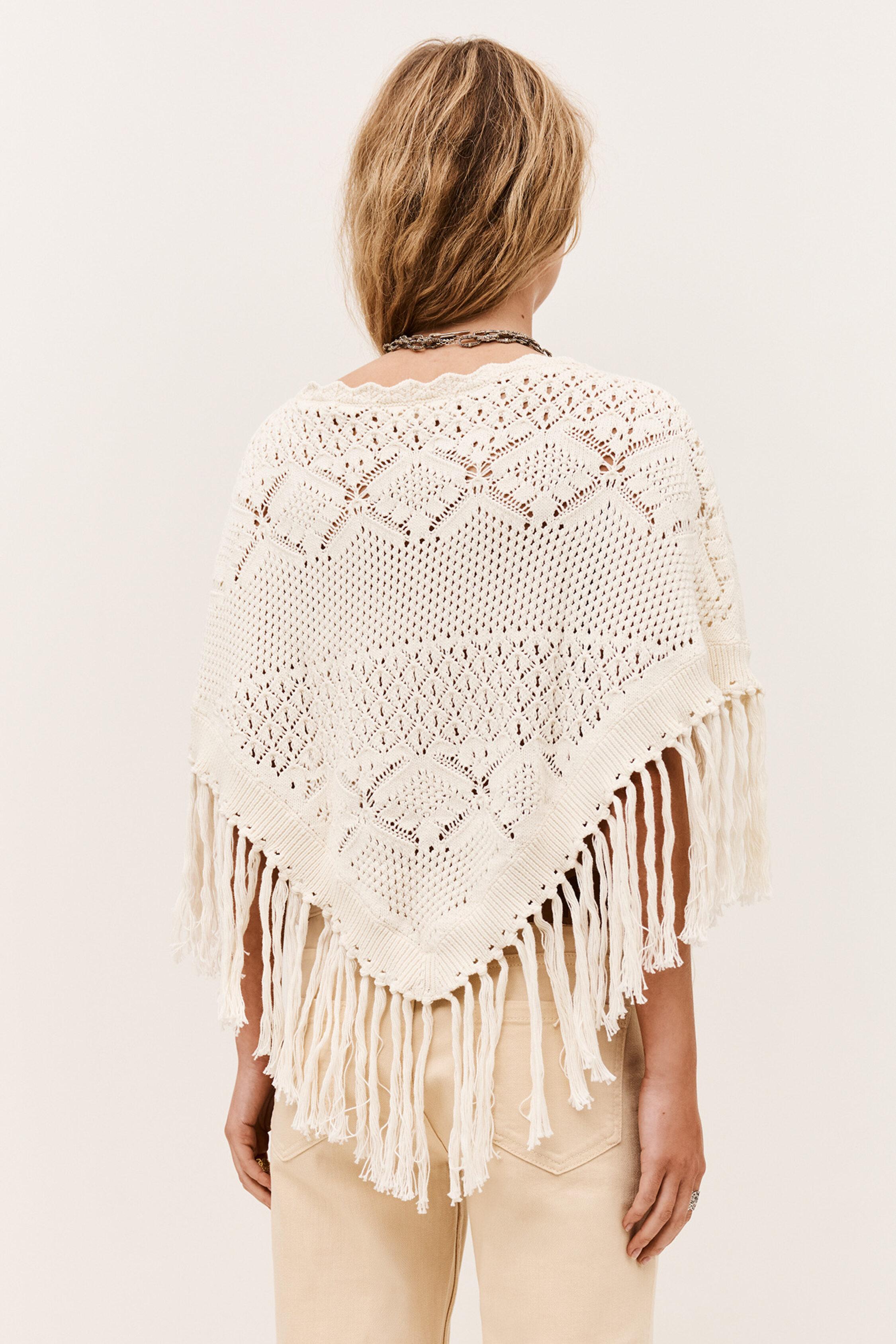 SANDY cotton knit poncho by BA&SH
