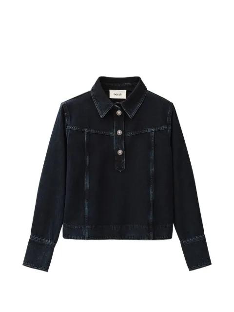 Tavy buttoned-colar polo top by BA&SH